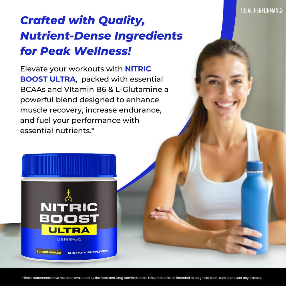 IDEAL PERFORMANCE Nitric Boost Ultra Powder shaker in use during a training session.