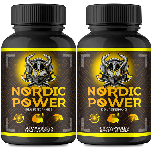 IDEAL PERFORMANCE Nordic Power Pills bottle closed for daily energy support.