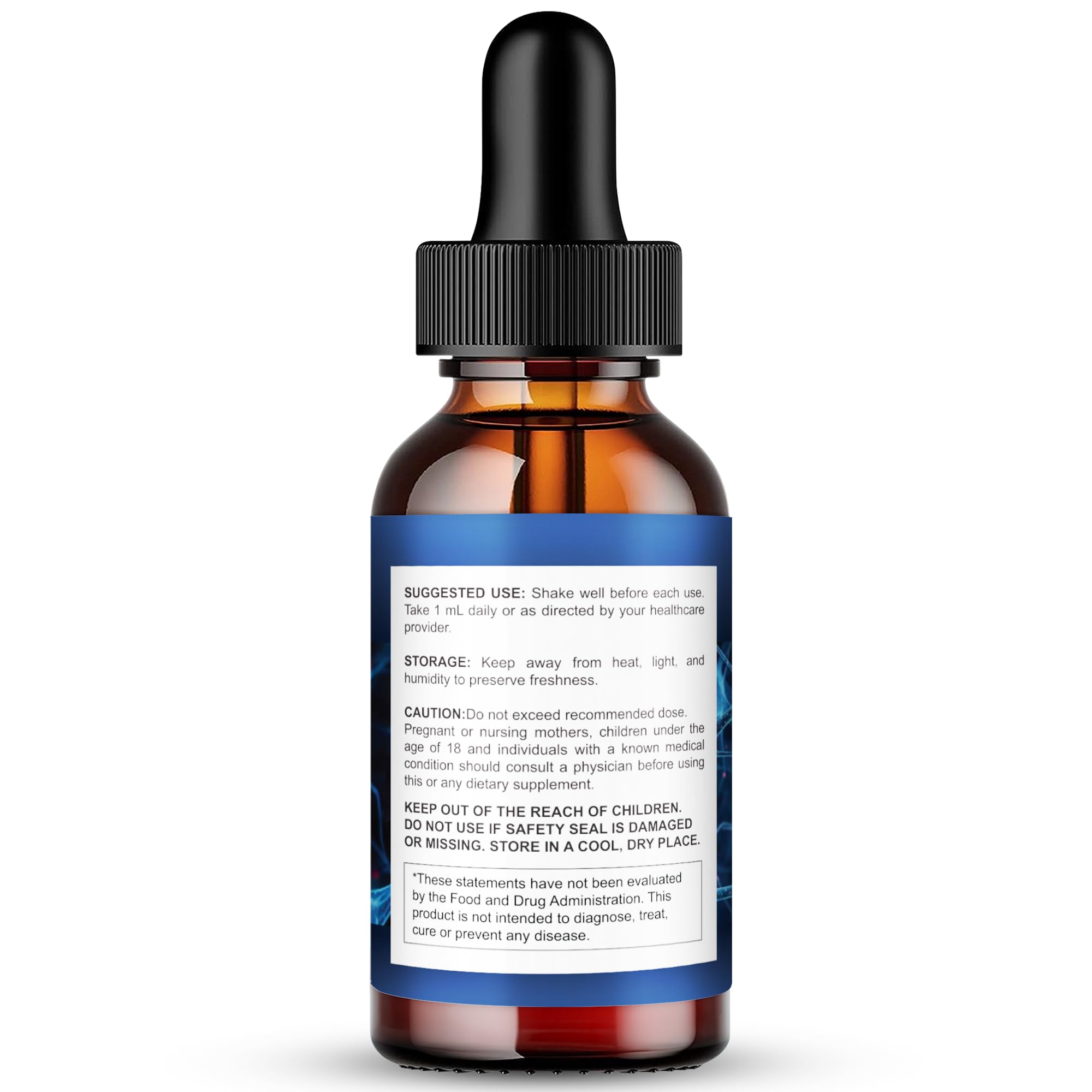 Closeup of NuNerve label highlighting ingredients and usage from IDEAL PERFORMANCE.