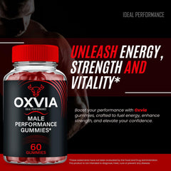 IDEAL PERFORMANCE Oxvia packaging box displays product overview and shelf-ready design.