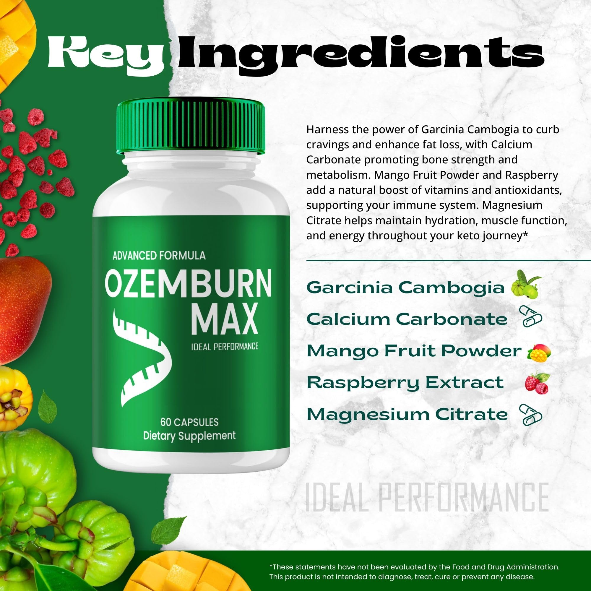 IDEAL PERFORMANCE OzemBurn Max on kitchen counter for easy daily addition.