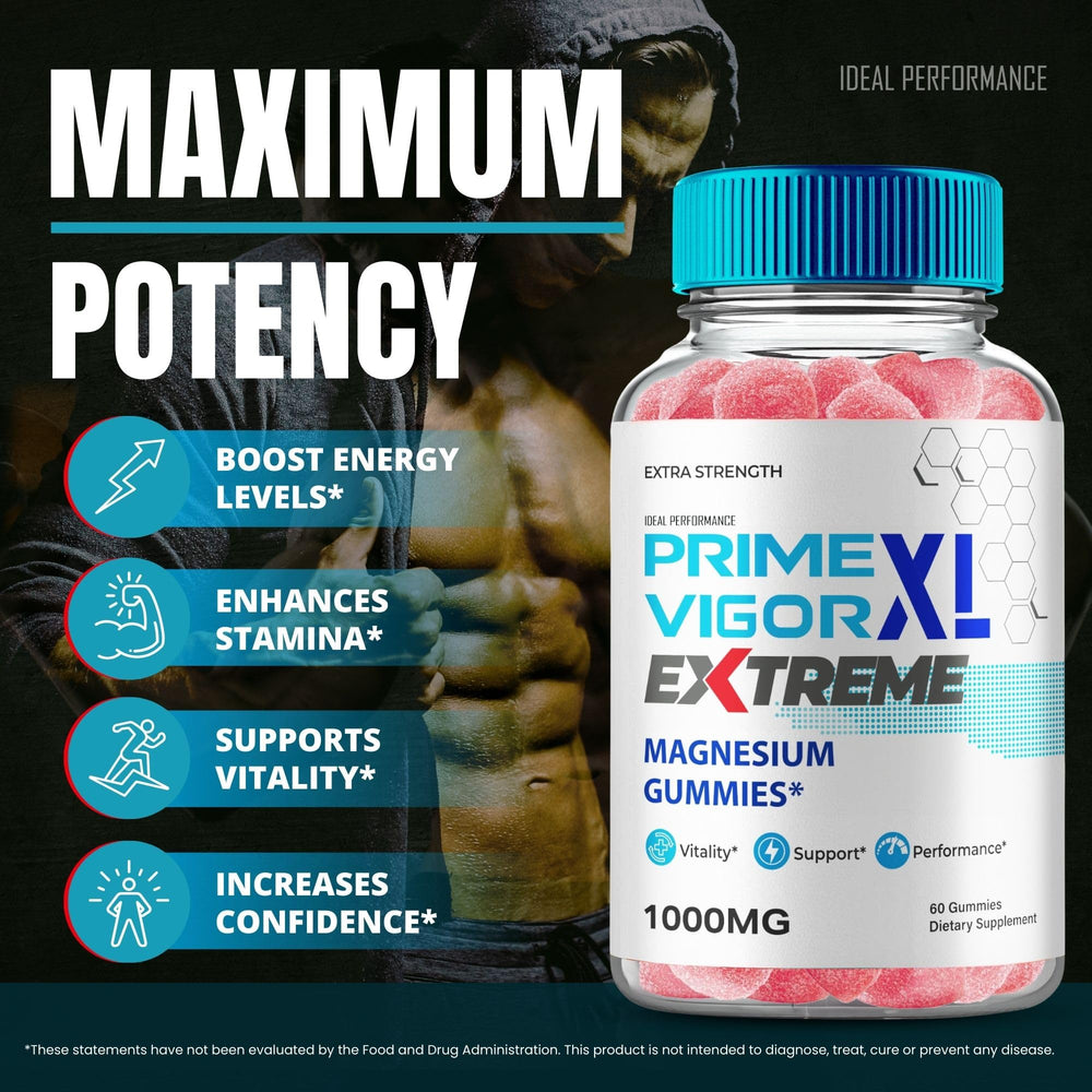 IDEAL PERFORMANCE Prime Vigor XL Extreme packaging front emphasizing strength and endurance