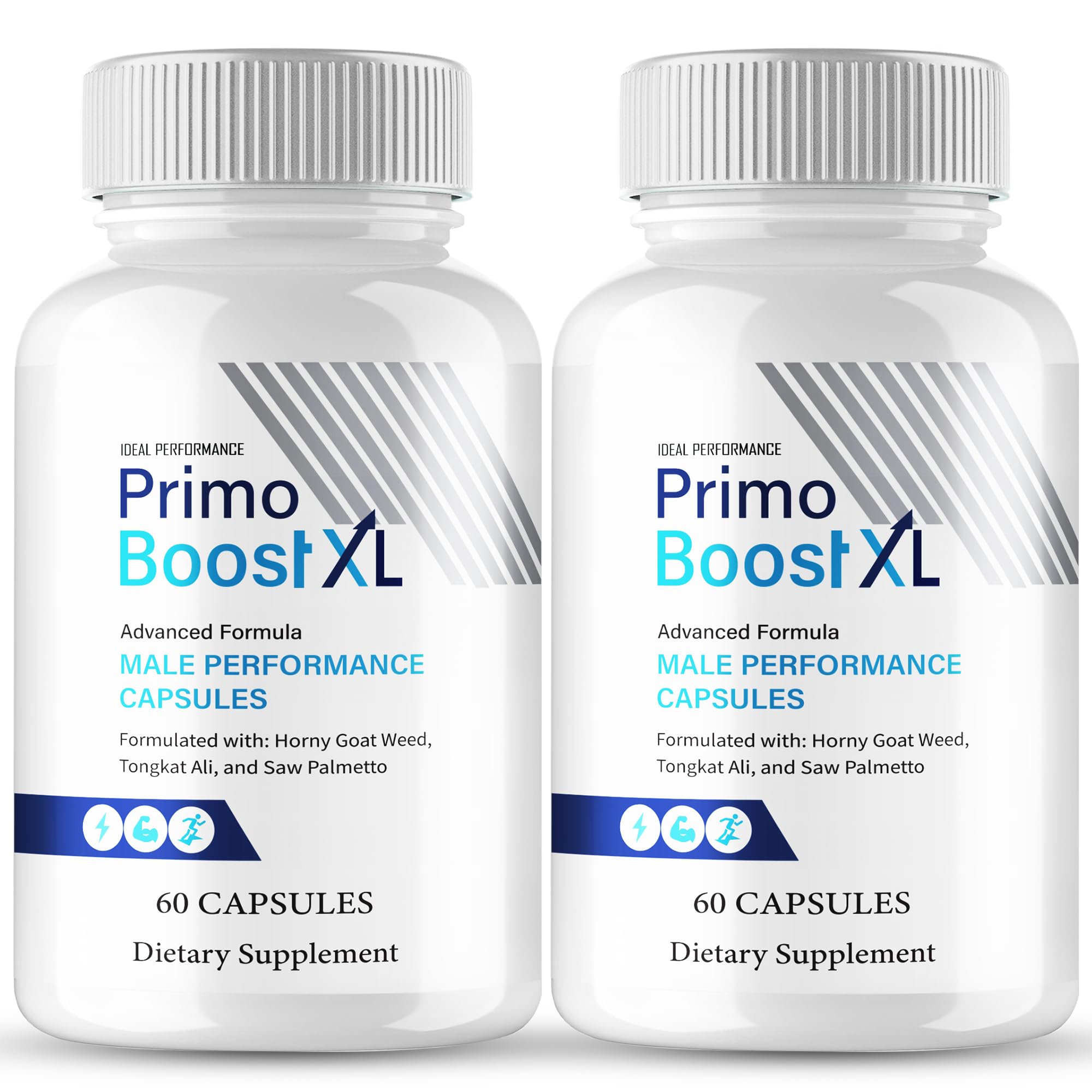 IDEAL PERFORMANCE Primo Boost XL bottle front showing on-the-go energy support