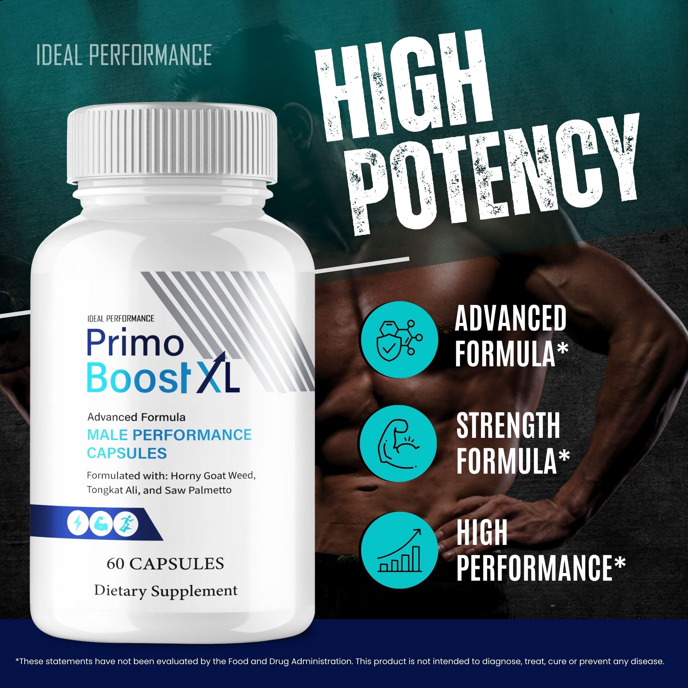 IDEAL PERFORMANCE Primo Boost XL bottle pour illustrating easy daily dosing