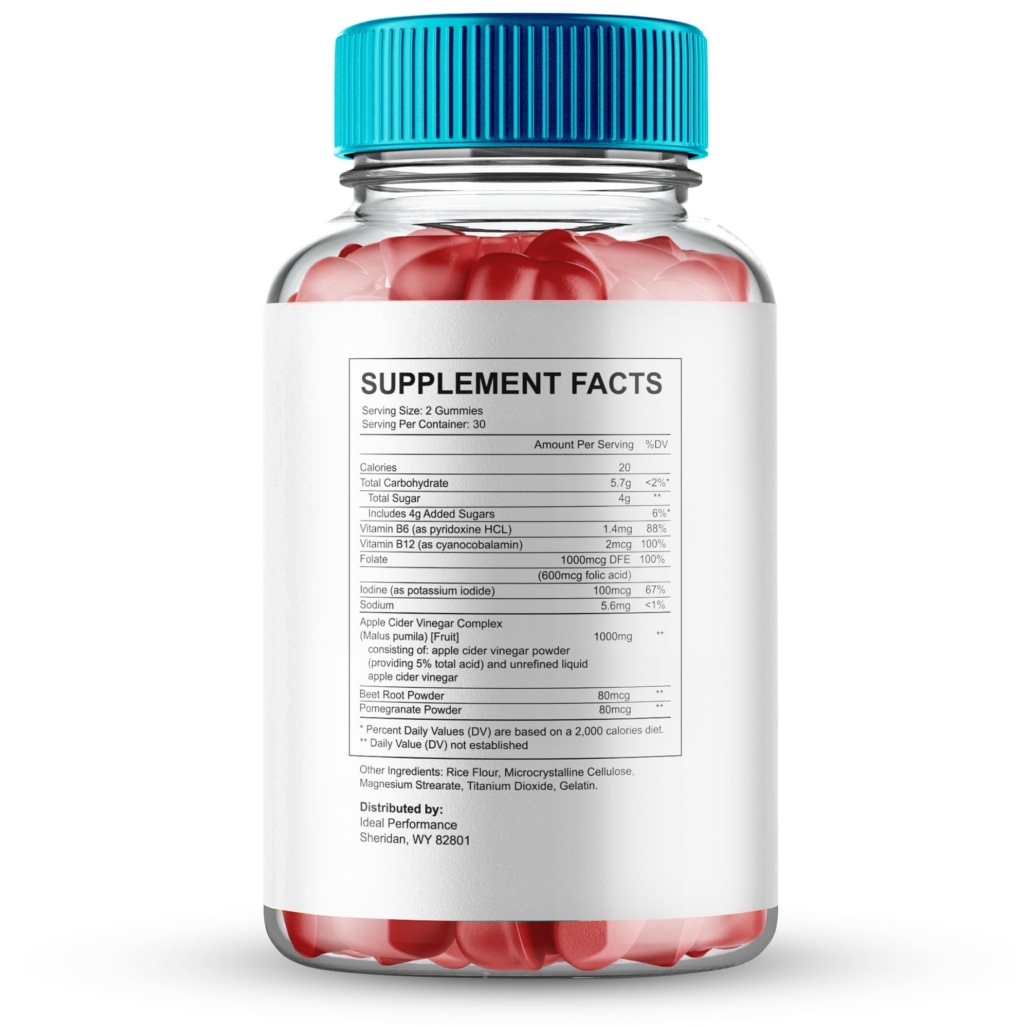 IDEAL PERFORMANCE Primo TRT Gummies bottle side angle highlighting strength formula for men