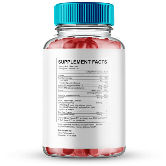 IDEAL PERFORMANCE Primo TRT Gummies bottle side angle highlighting strength formula for men