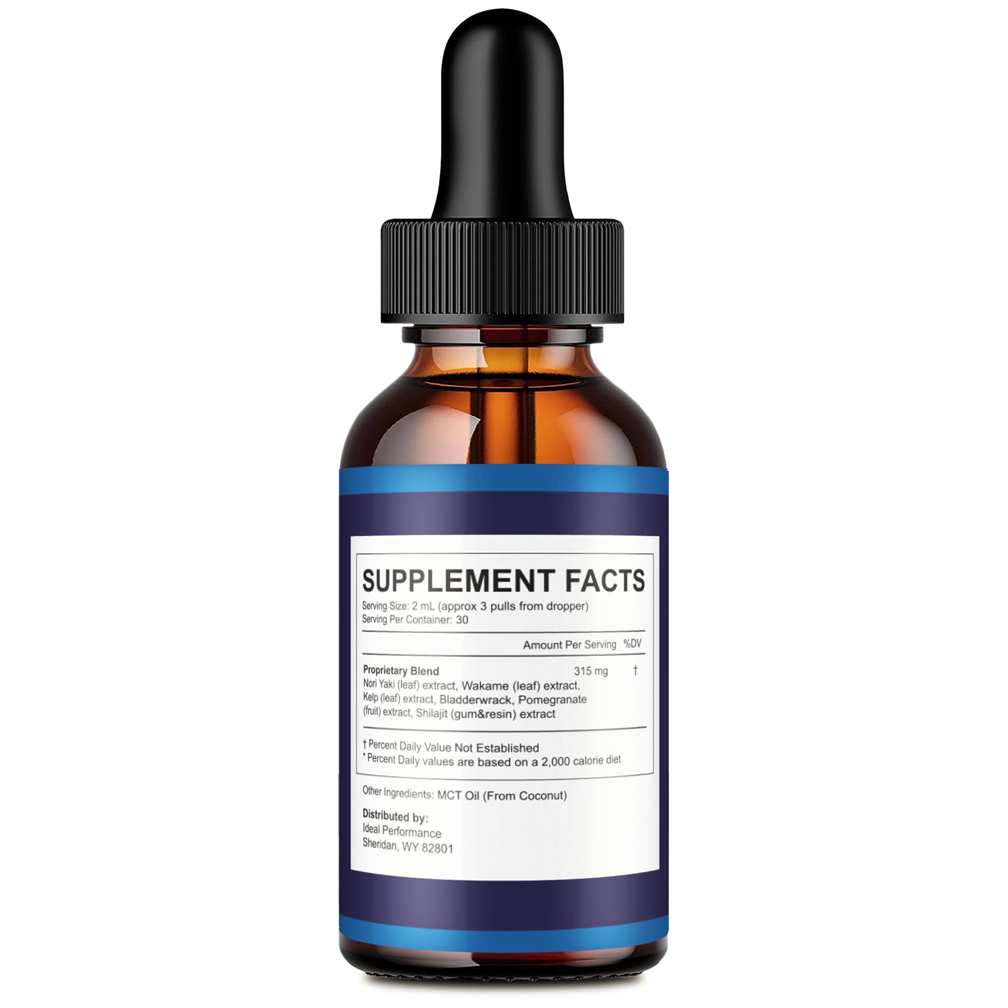 IDEAL PERFORMANCE Prostadine Drops bottle cap highlighting easy dosing.