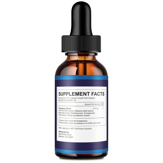 IDEAL PERFORMANCE Prostadine Drops bottle cap highlighting easy dosing.