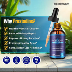 IDEAL PERFORMANCE Prostadine Drops dispense pour for precise dosing.