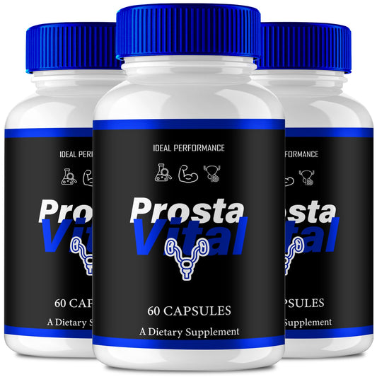 IDEAL PERFORMANCE ProstaVital for Men bottle front view for daily wellness.