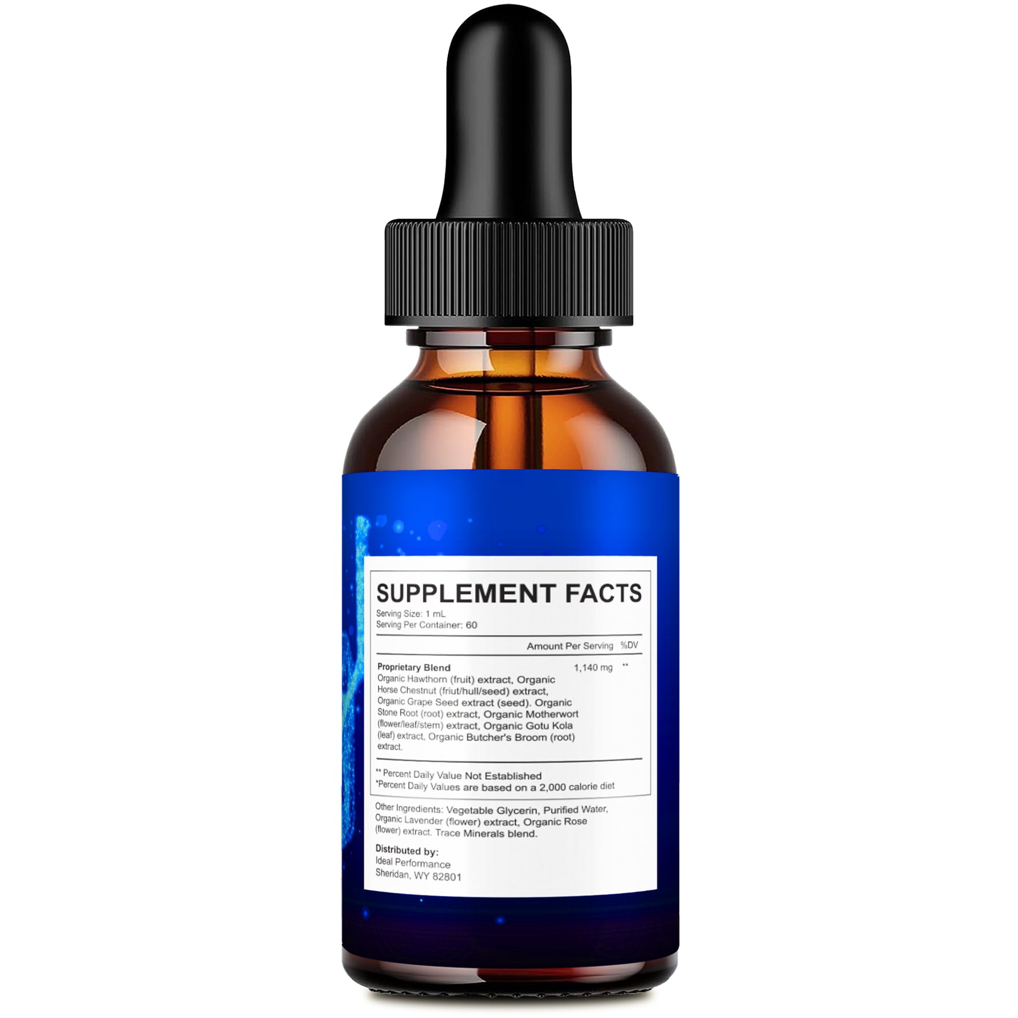 Ideal Performance Respilean Drops bottle-pour showing easy daily dosing for convenient use.