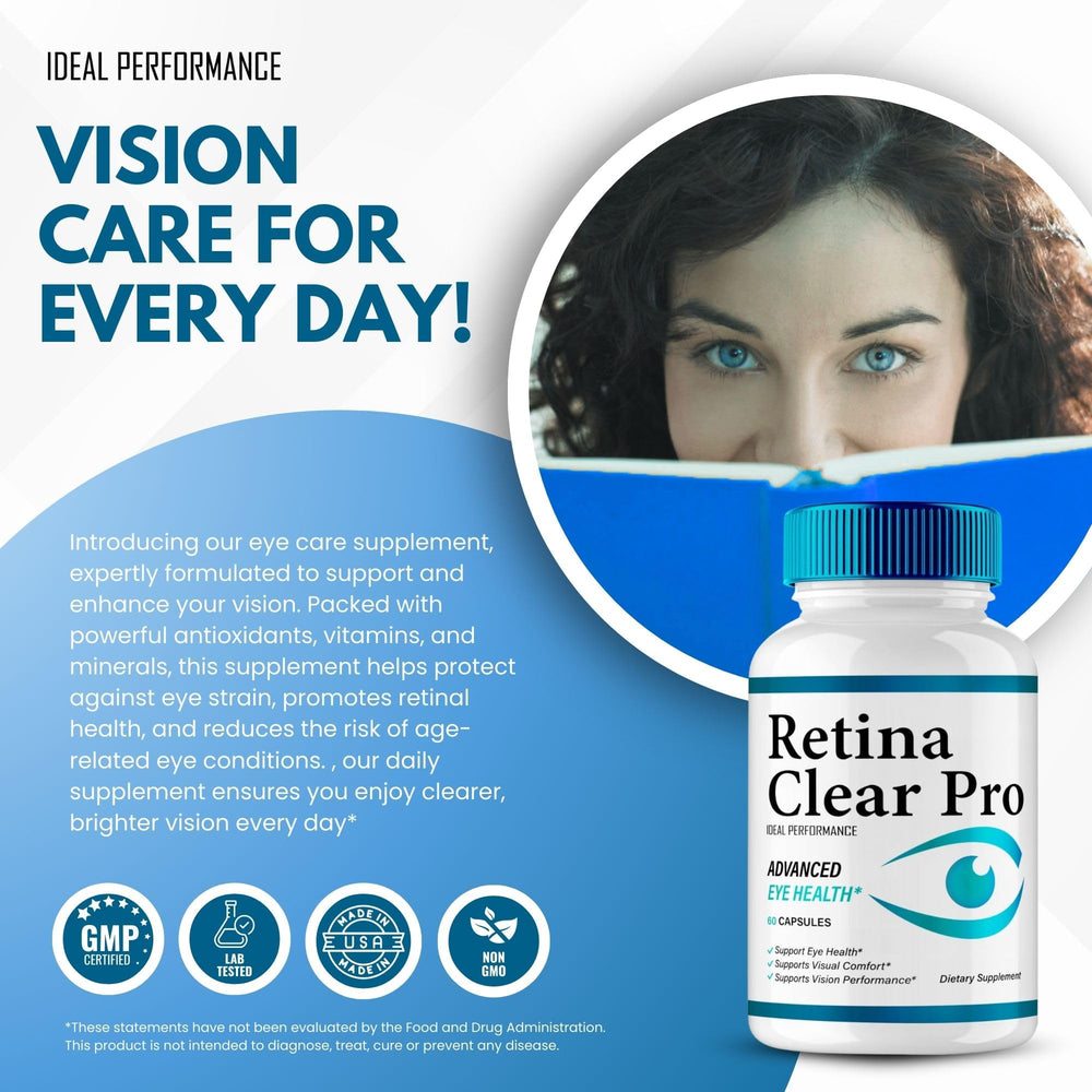 IDEAL PERFORMANCE Retina Clear on desk, supporting focused work during long tasks.