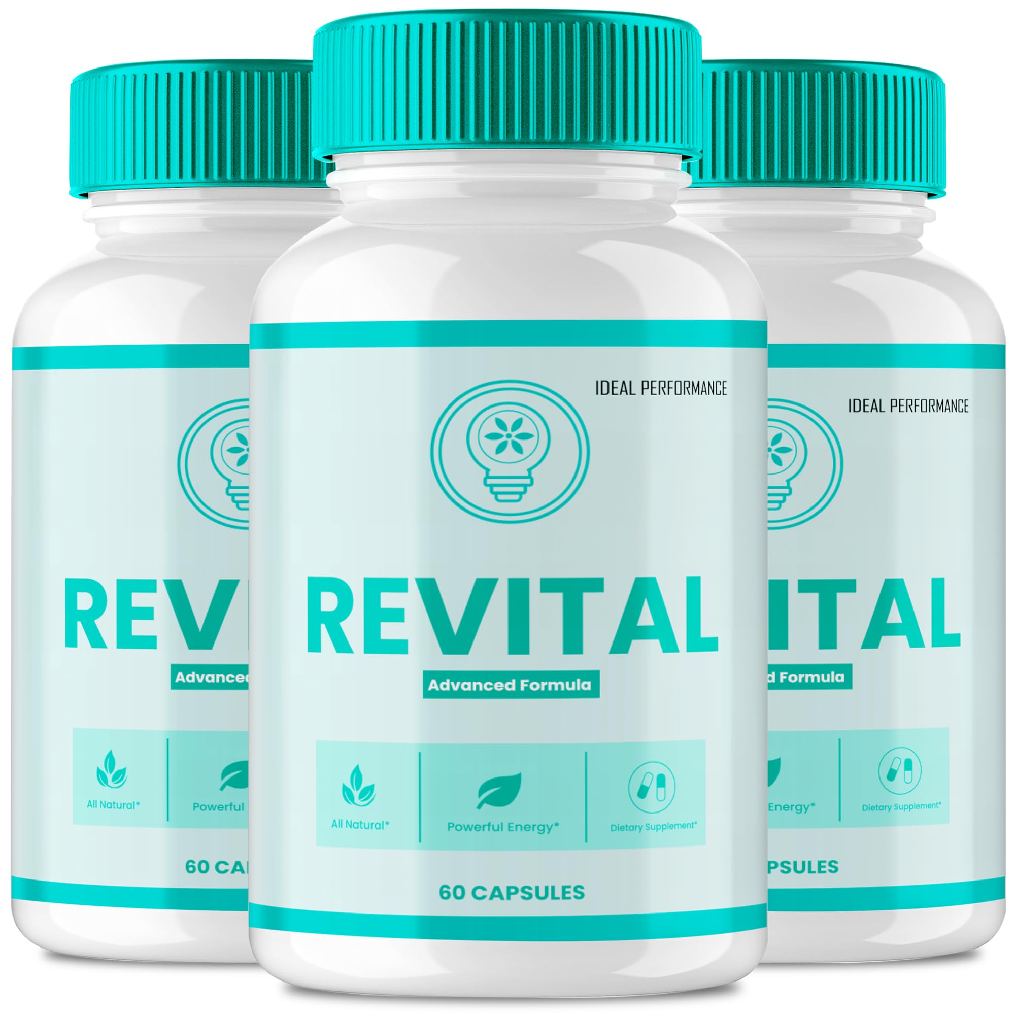 IDEAL PERFORMANCE Revital Capsules bottle with premium wellness formula