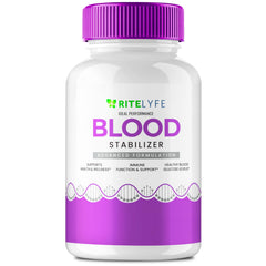 IDEAL PERFORMANCE Ritelyfe Blood Stabilizer bottle front supports daily vitality.