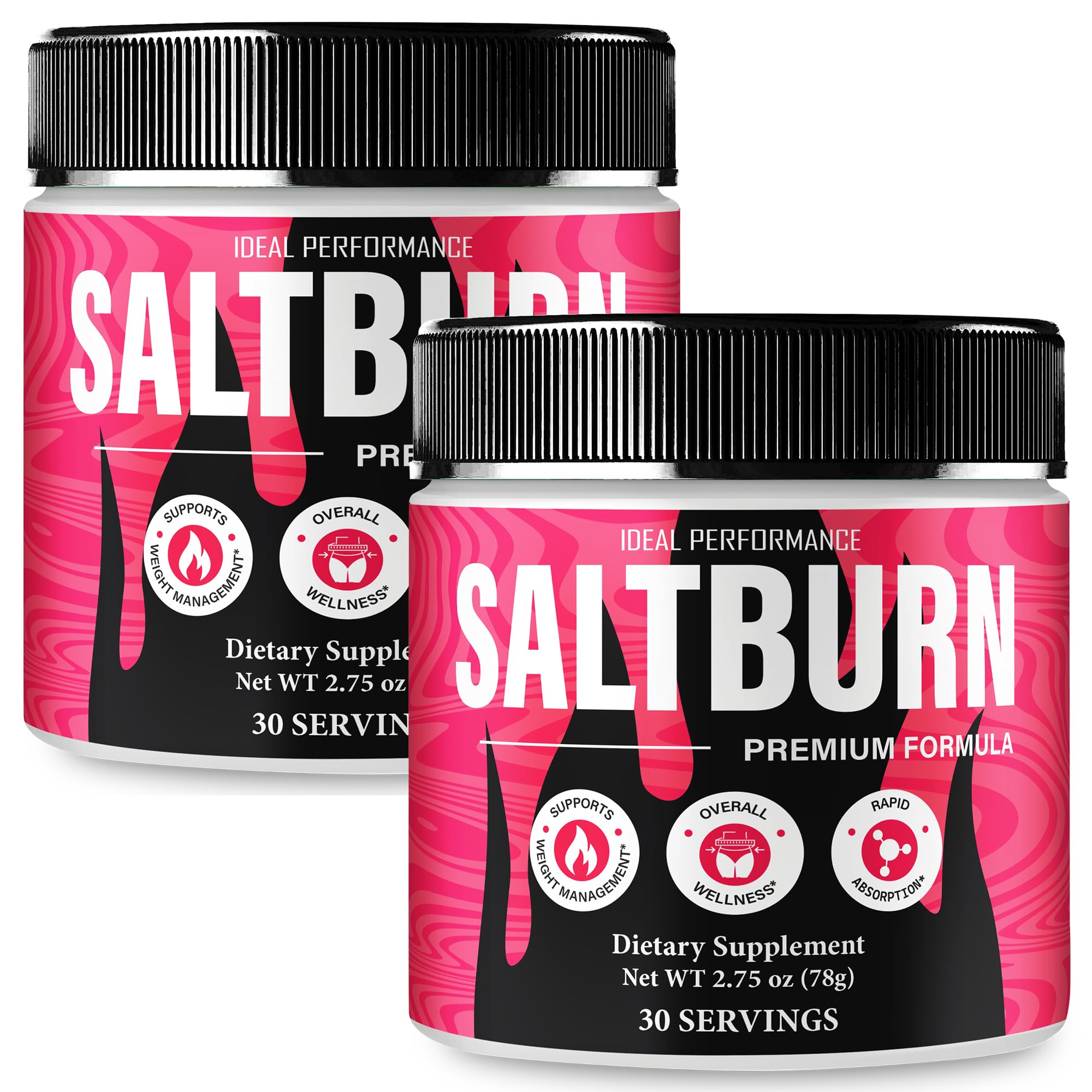 IDEAL PERFORMANCE SaltBurn Powder bottle on a kitchen counter for daily wellness support.