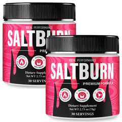 IDEAL PERFORMANCE SaltBurn Powder bottle on a kitchen counter for daily wellness support.