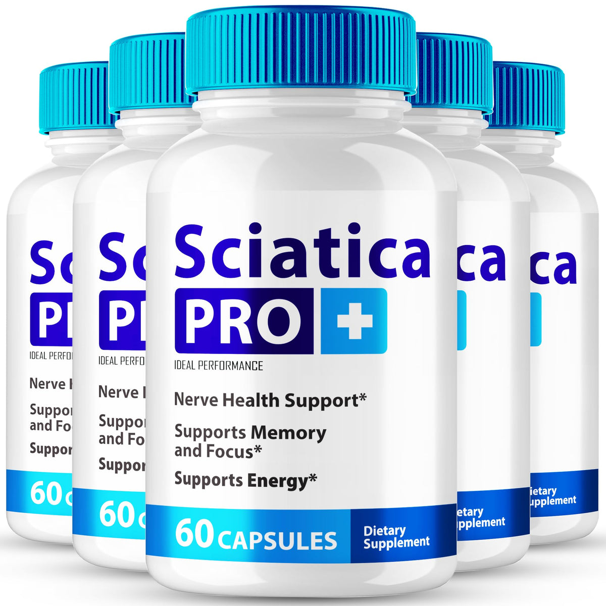 IDEAL PERFORMANCE Sciatica Pro Plus bottle showing natural nerve support for daily comfort