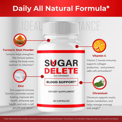 IDEAL PERFORMANCE Sugar Delete serving size label, quick reference for daily use.