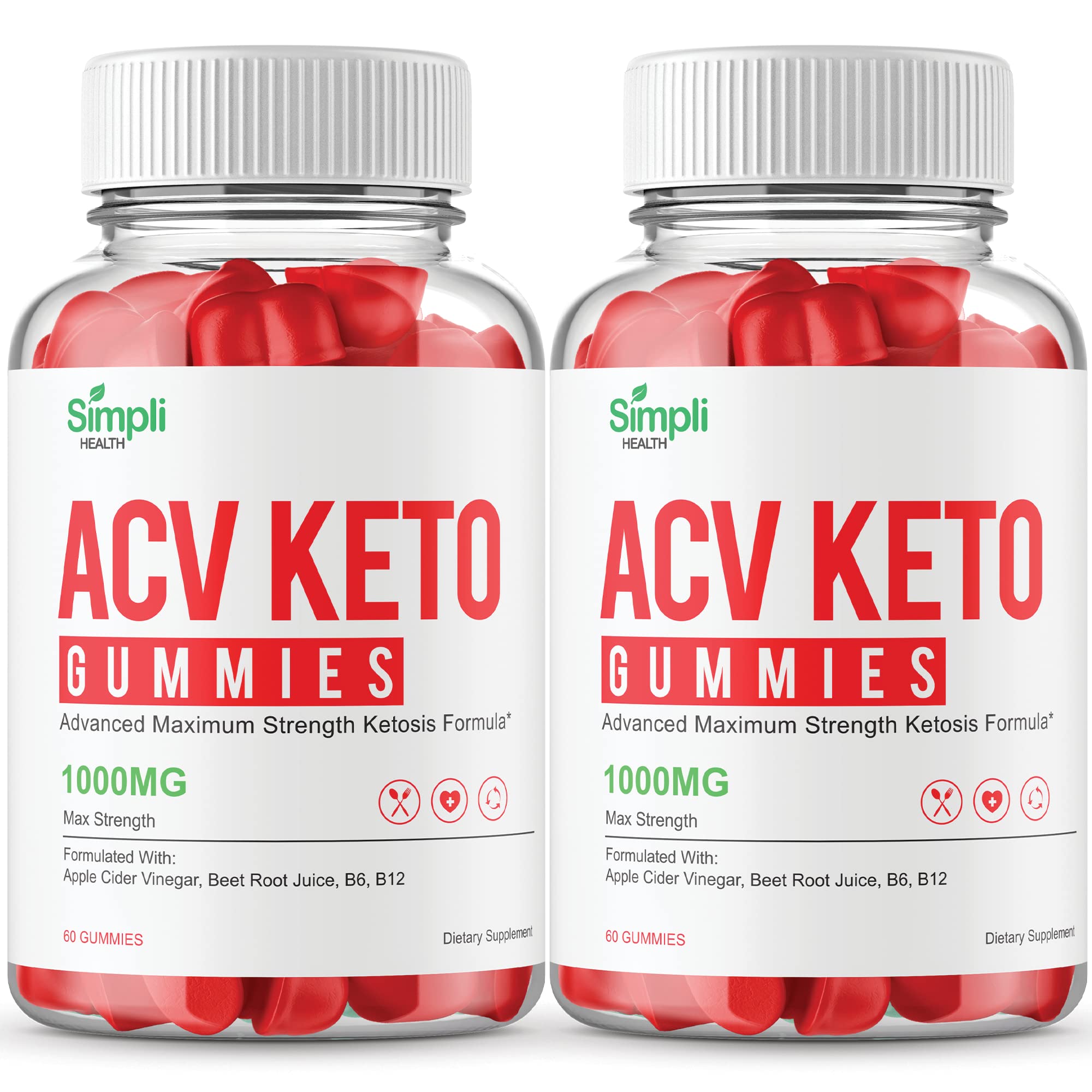 IDEAL PERFORMANCE Simpli ACV Keto Gummies packshot highlighting convenient daily wellness support.