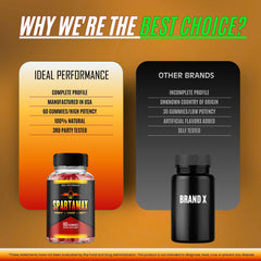 IDEAL PERFORMANCE Spartamax Gummies hero shot invites trust and premium feel.