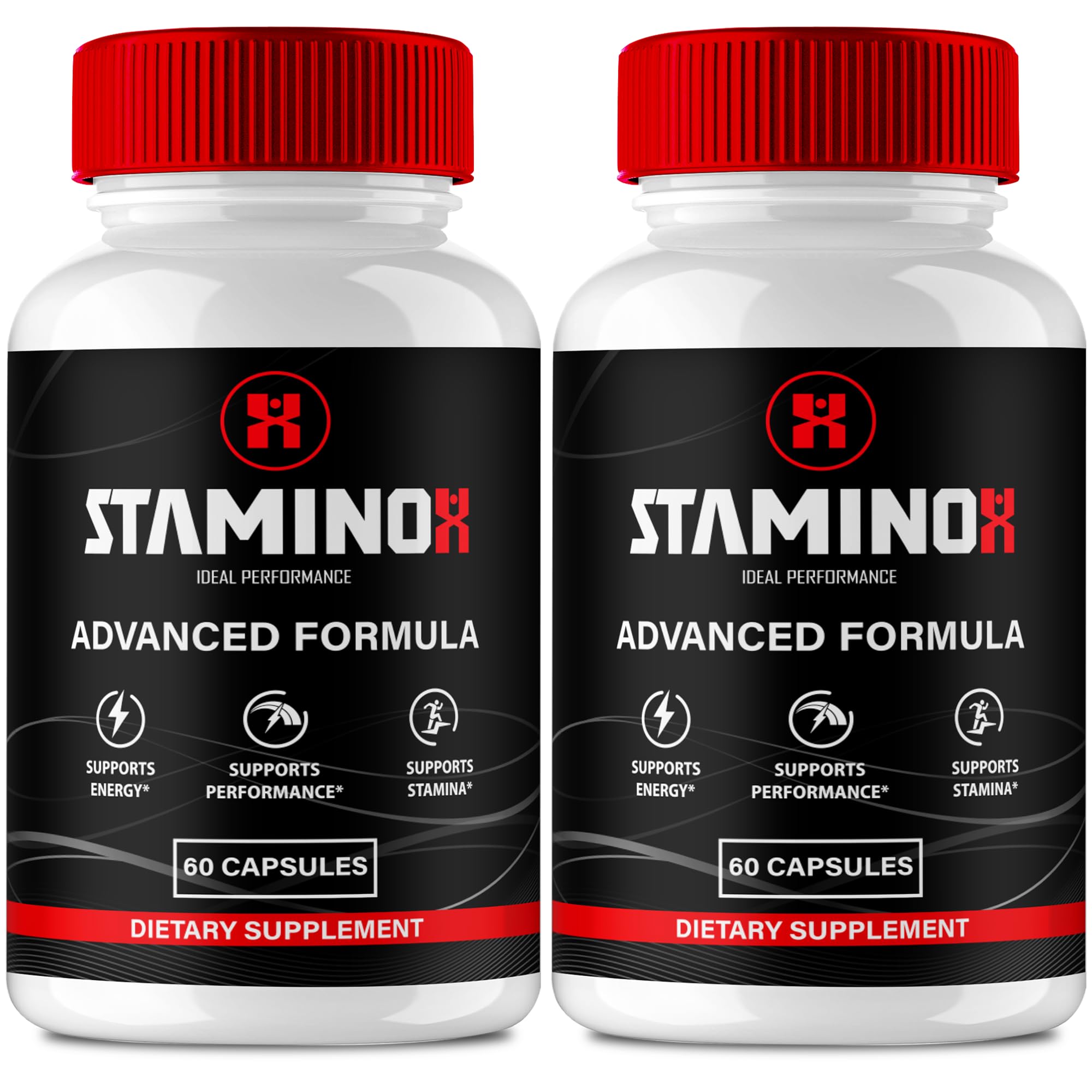 IDEAL PERFORMANCE Staminox bottle front view for daily energy support