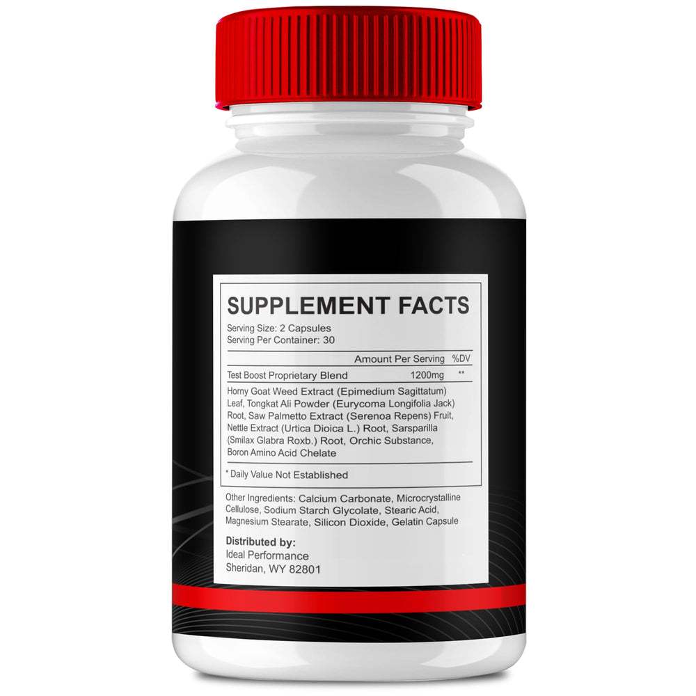 IDEAL PERFORMANCE Staminox Capsules bottle back highlights official product details
