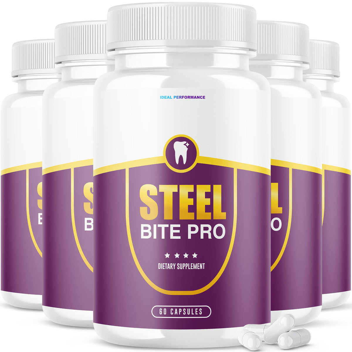 IDEAL PERFORMANCE Steel Bite Pro bottle for daily teeth and gum support