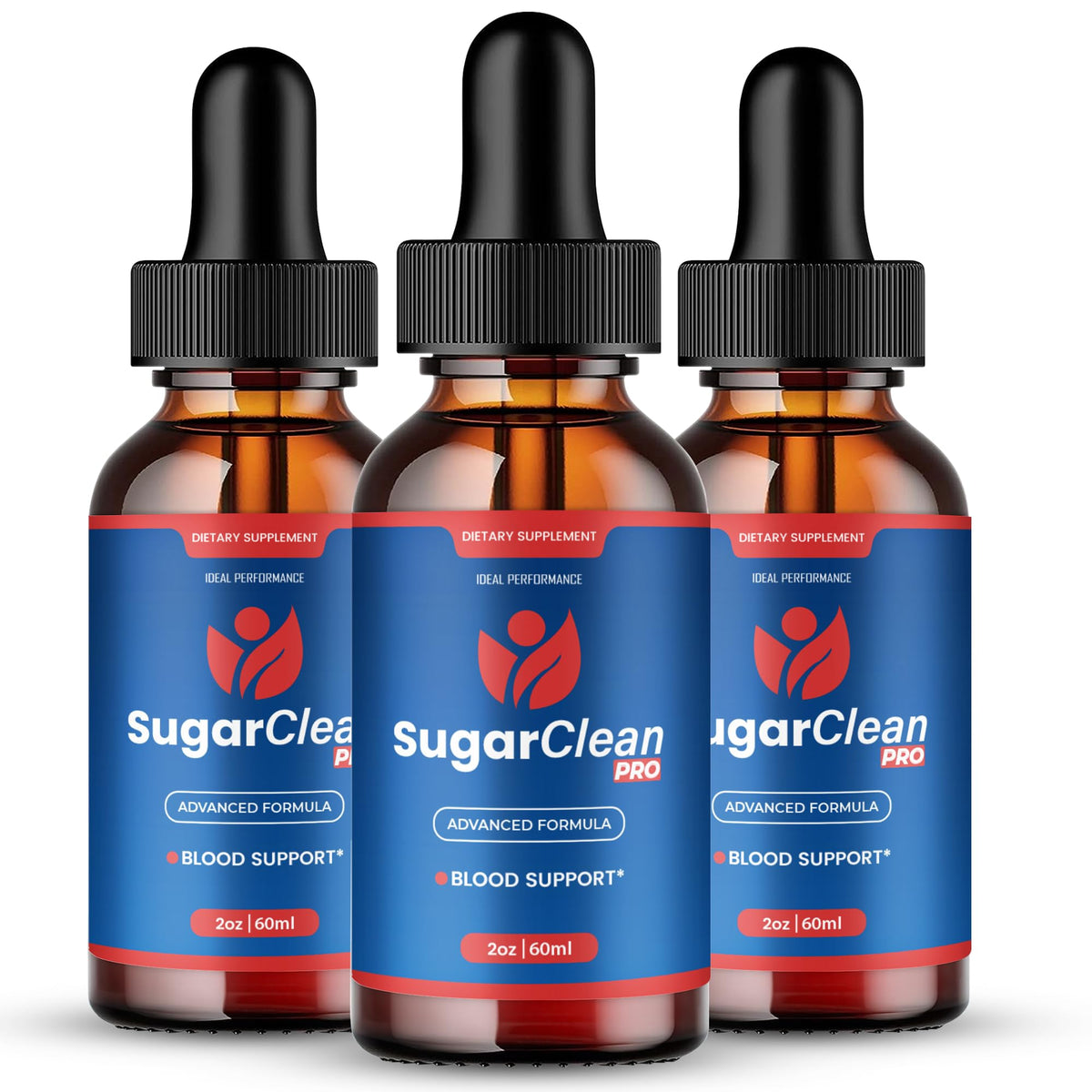 IDEAL PERFORMANCE Sugar Clean Pro Drops bottle front shows premium formula for daily support