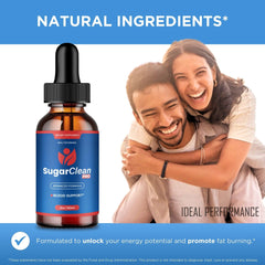 Sugar Clean Pro Drops dosage schedule illustrates simple daily routine.