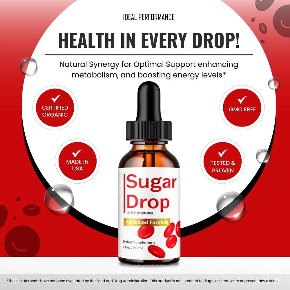 IDEAL PERFORMANCE Sugar Drops pouring shot implies easy daily use