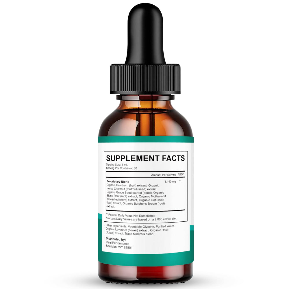 IDEAL PERFORMANCE Sugar Harmony Drops bottle label closeup with strength focus