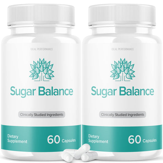 IDEAL PERFORMANCE SugarBalance bottle close-up showing the two-pack for daily support.