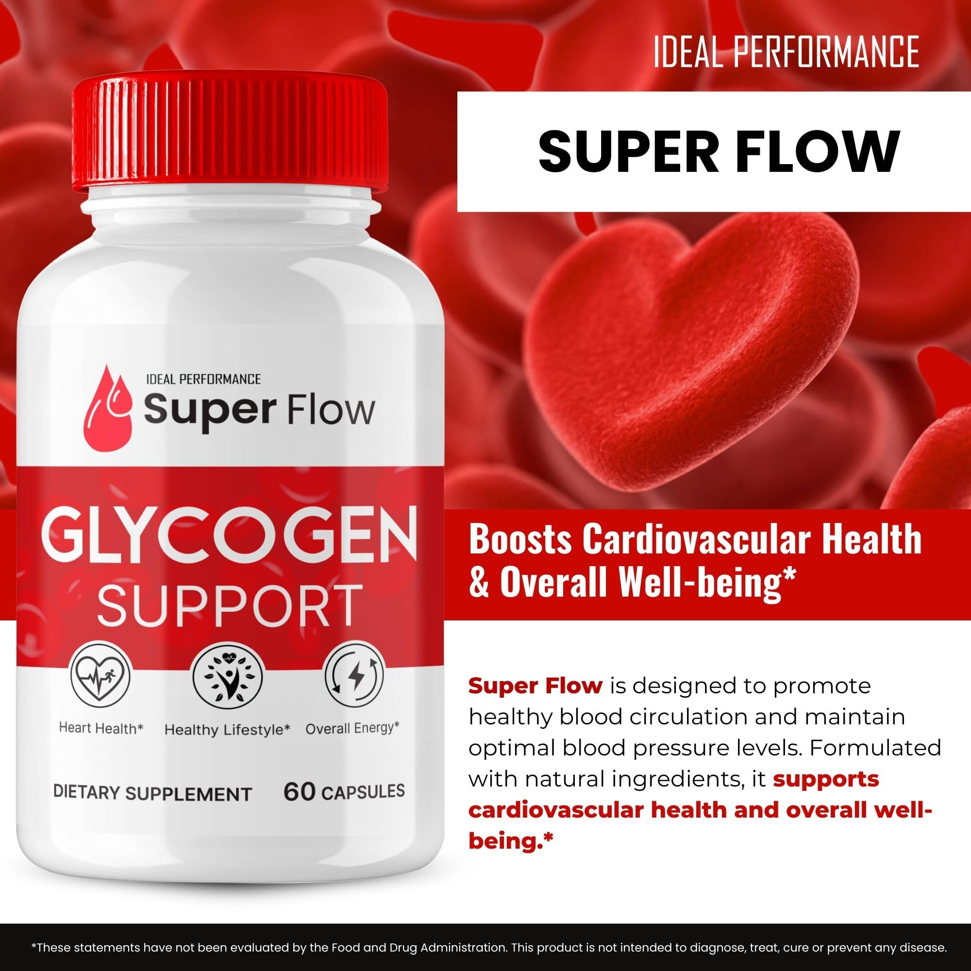 IDEAL PERFORMANCE SuperFlow Glycogen Support Pills easy, on-the-go daily supplementation