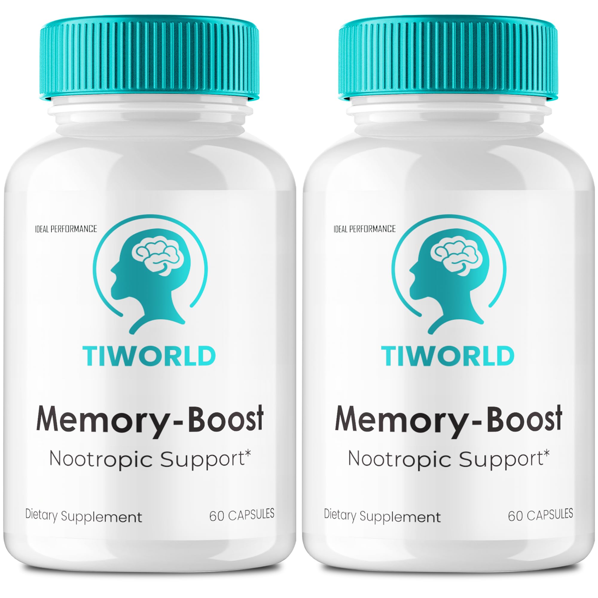 IDEAL PERFORMANCE Tiworlde Memory Boost capsules bottle front for daily brain support