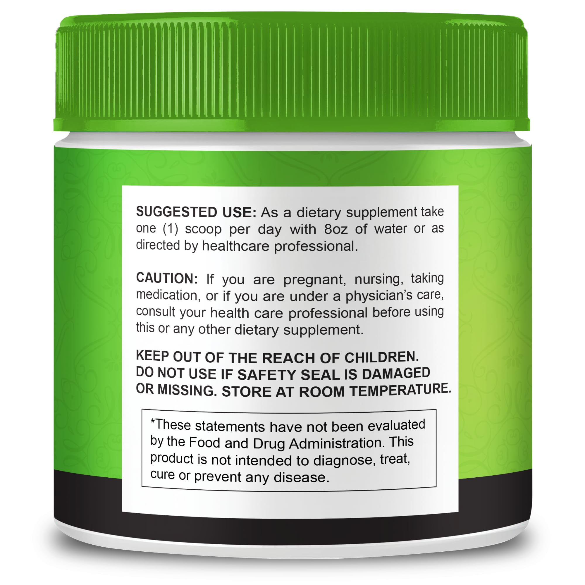 IDEAL PERFORMANCE Tonic Greens ingredients label shows all-natural formula.