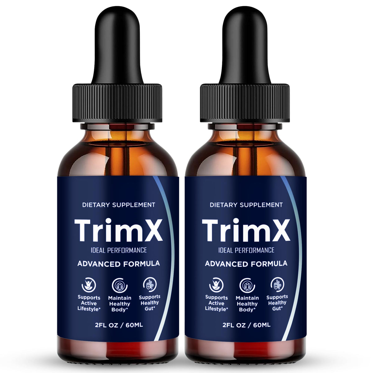 IDEAL PERFORMANCE TrimX Drops bottle close-up for active lifestyle keto formula