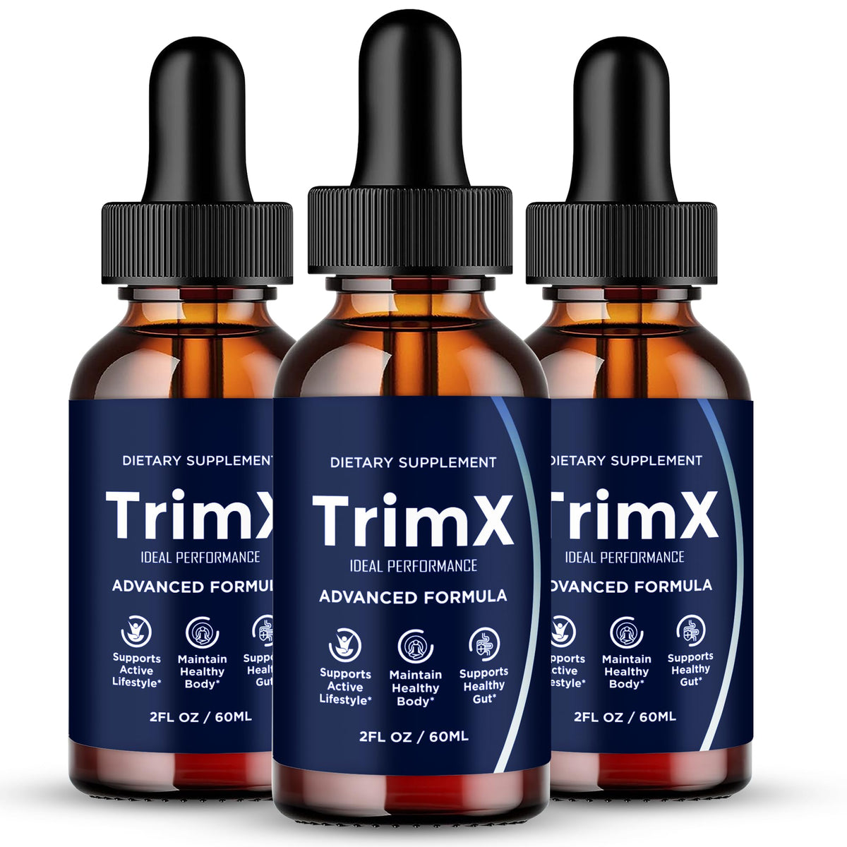 IDEAL PERFORMANCE TrimX Drops bottle for precise on-the-go dosing.