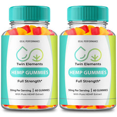 IDEAL PERFORMANCE Twin Elements Gummies bottle front view promotes daily wellness.