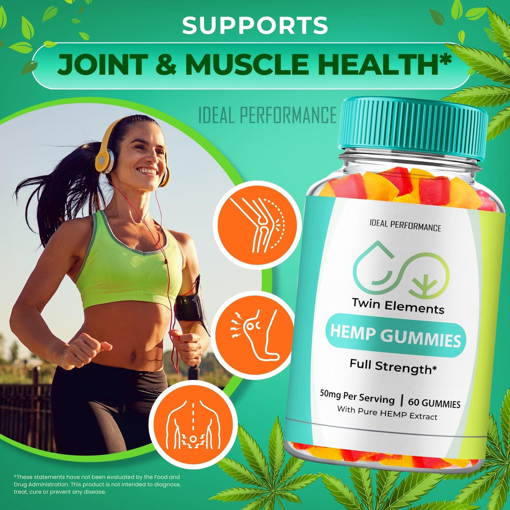 IDEAL PERFORMANCE Twin Elements Gummies serving scoop demonstrates simple daily dose.