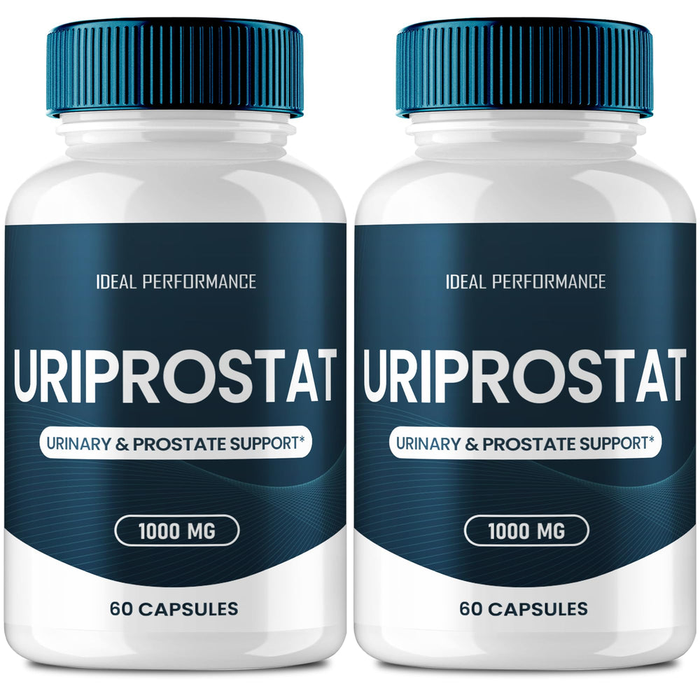 IDEAL PERFORMANCE Uriprostat bottle pouring capsules for easy daily intake.