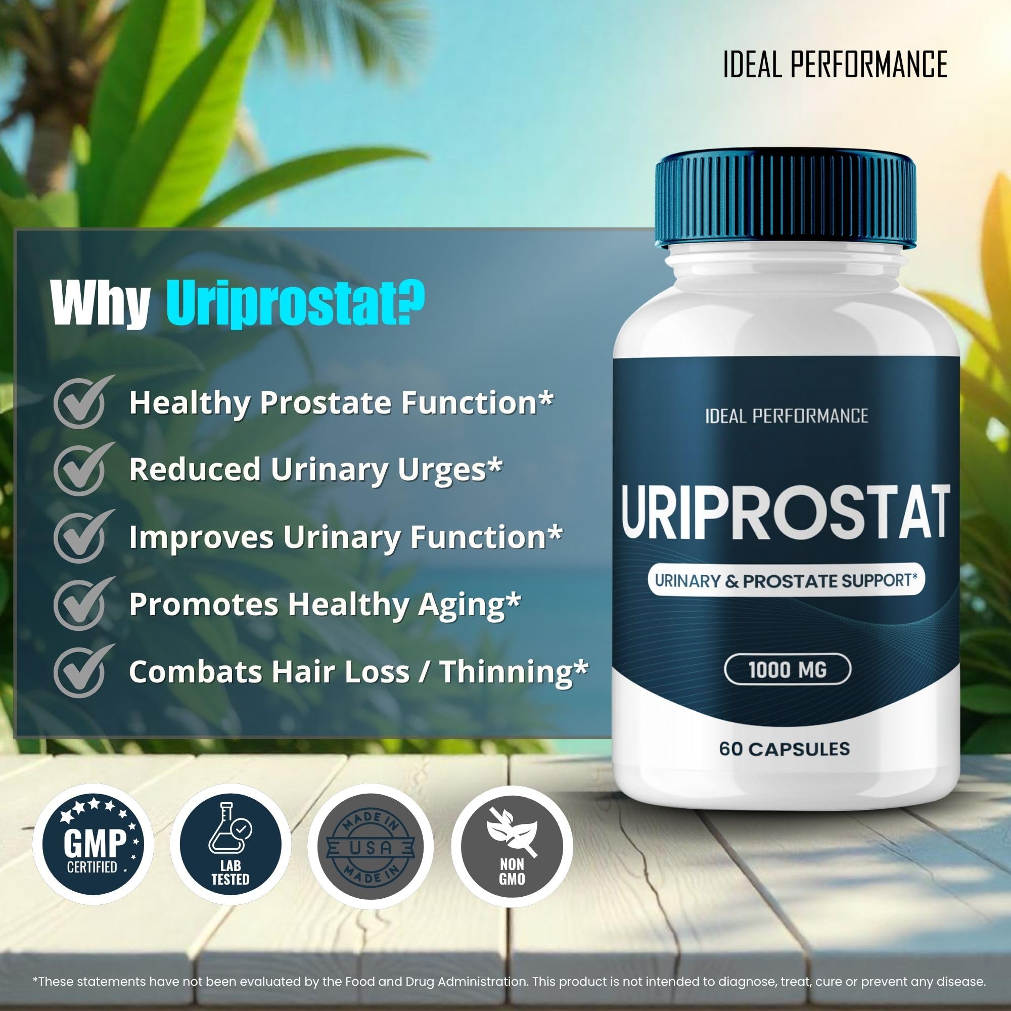 IDEAL PERFORMANCE Uriprostat soft capsules offer smooth swallowing for daily use.