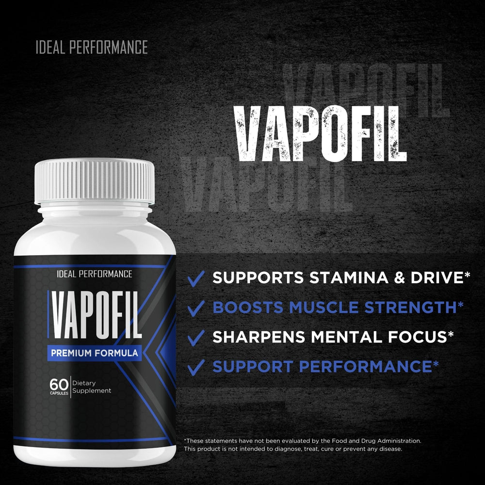 IDEAL PERFORMANCE Vapofil nutrition label showing natural ingredients