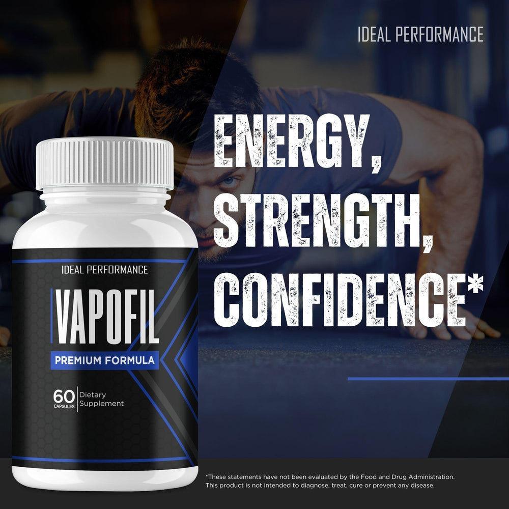 IDEAL PERFORMANCE Vapofil pour bottle demonstrating easy daily dosing