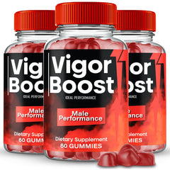 IDEAL PERFORMANCE Vigor Boost Gummies bottle-front view for daily vitality support