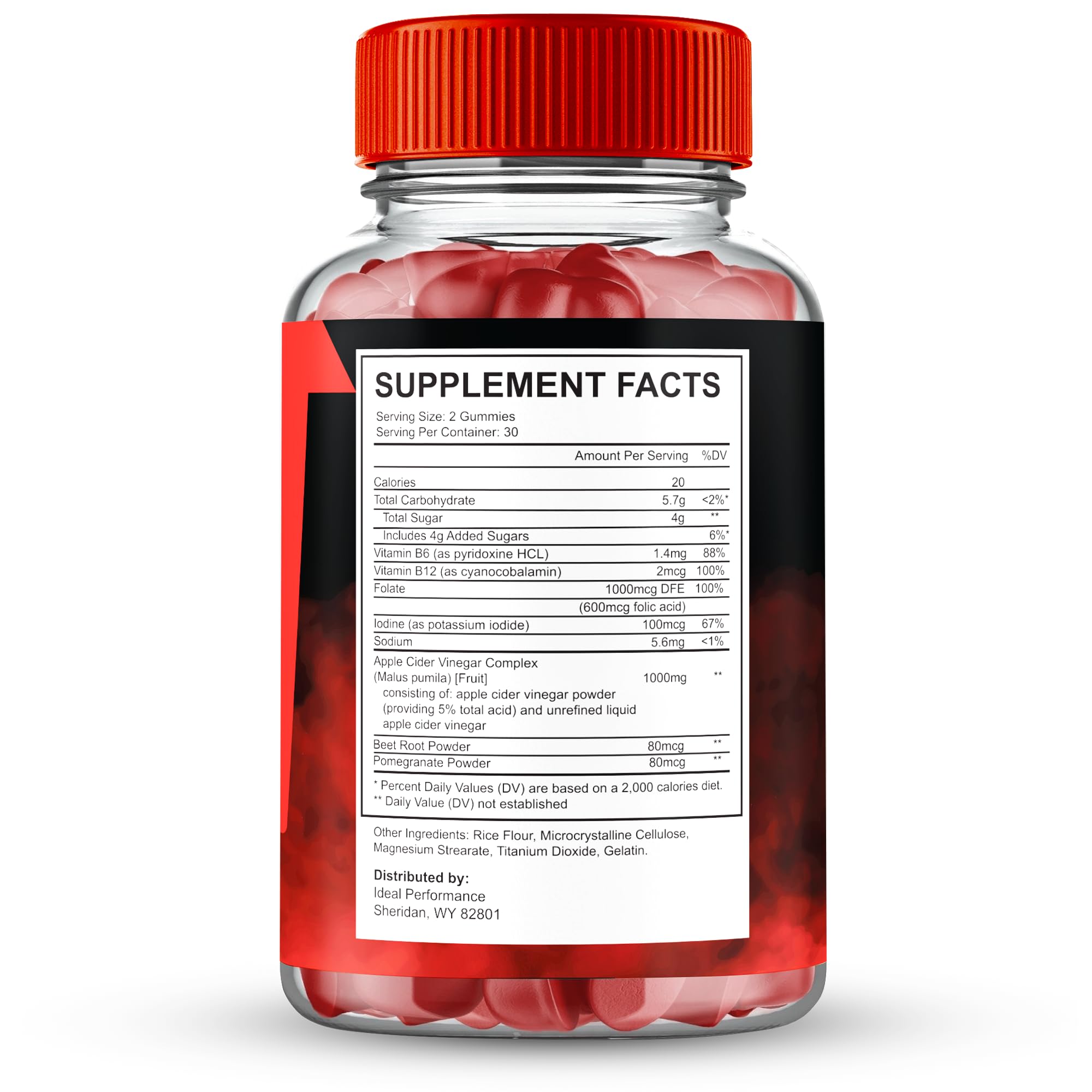 IDEAL PERFORMANCE Vigor Boost Gummies close-up texture showcases tasty, easy-to-chew daily use
