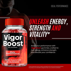 IDEAL PERFORMANCE Vigor Boost Gummies in a gym bag for workouts