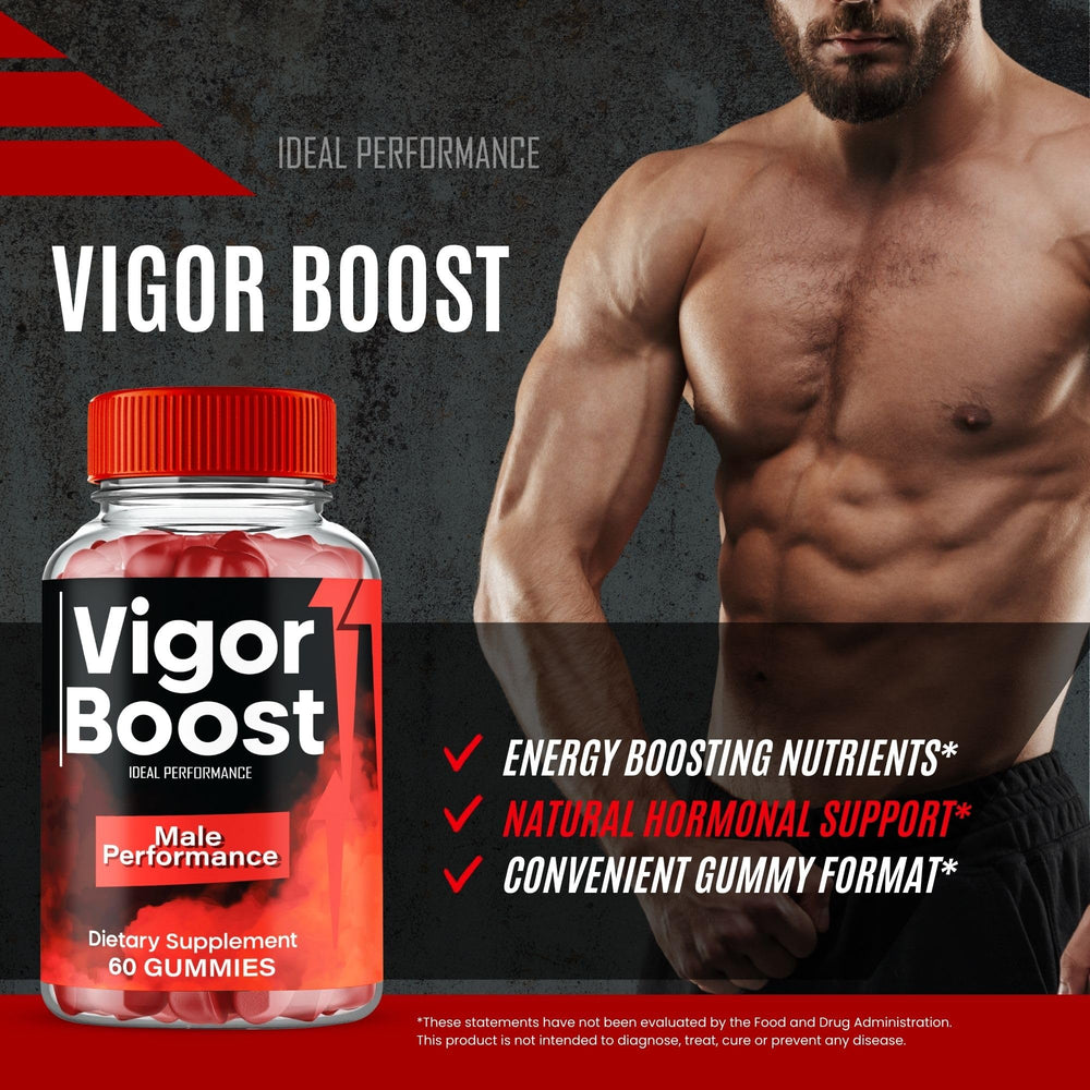 IDEAL PERFORMANCE Vigor Boost packaging display highlighting natural wellness