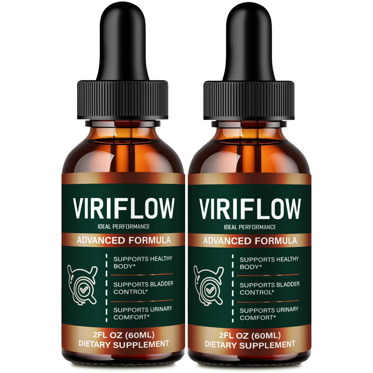 IDEAL PERFORMANCE ViriFlow Drops bottle supports a simple daily wellness routine.