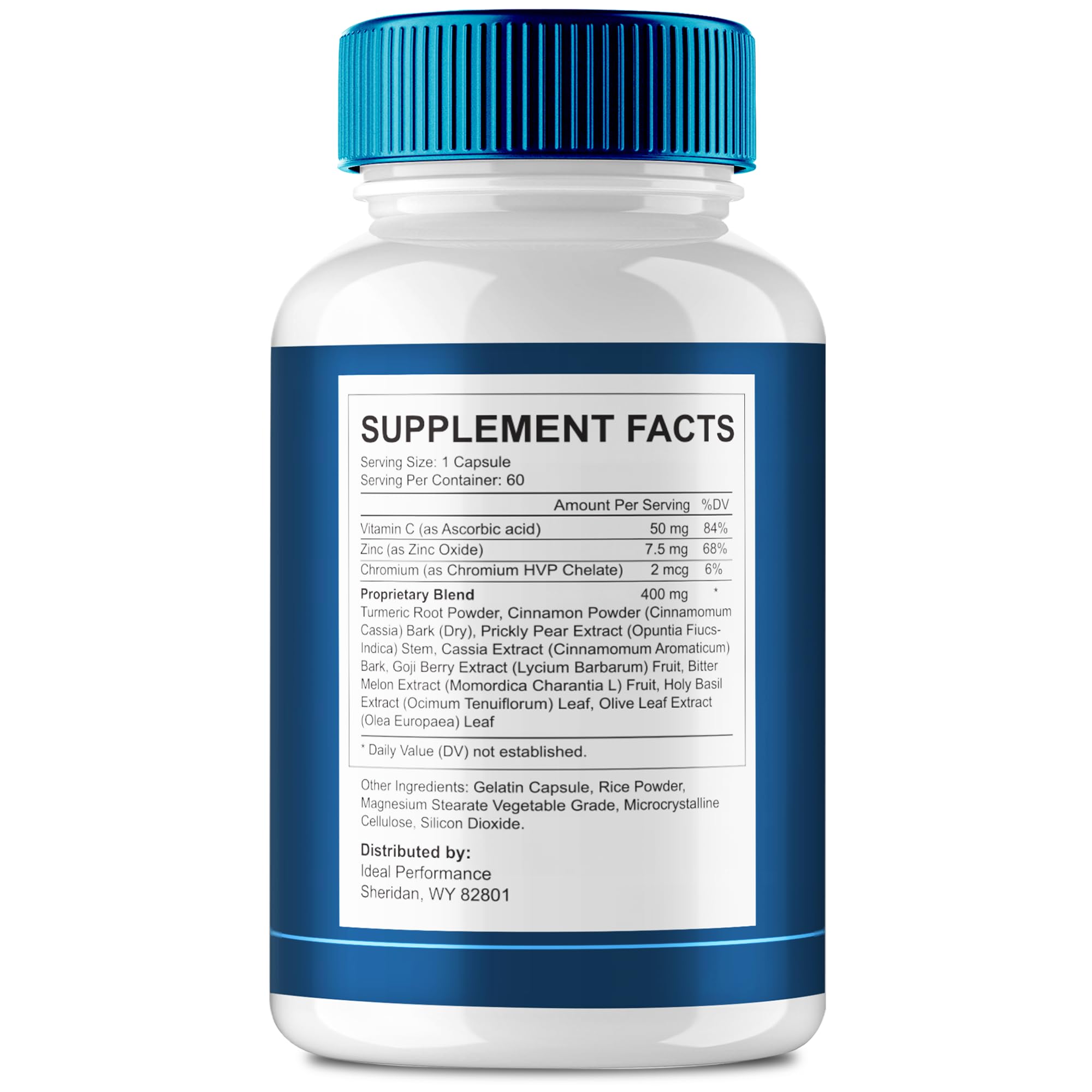 IDEAL PERFORMANCE Visim Pro label emphasizes all natural ingredients for everyday visual wellness.
