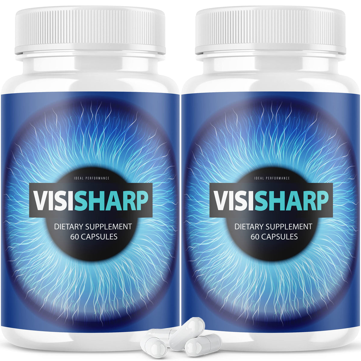 IDEAL PERFORMANCE Visisharp bottle front for daily eye support